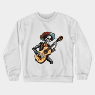 skeleton playing guitar Crewneck Sweatshirt